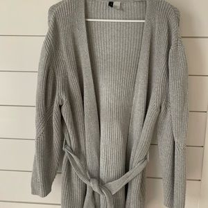 Gray Sweater with Tie